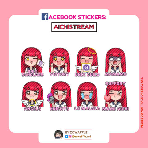 Aichistream FB Stickers